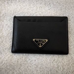 Prada black card wallet